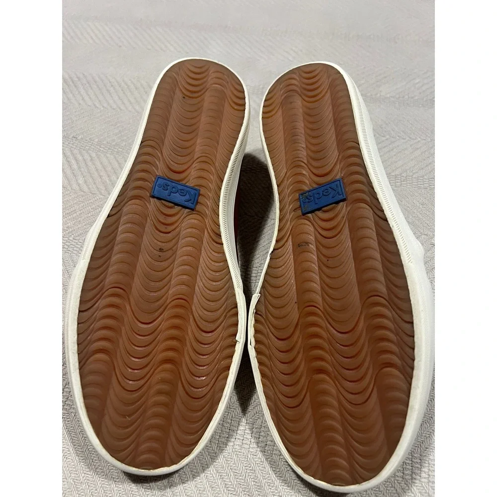 Keds Womens Double Decker Slip On Leather Sneaker Shoes, Cognac Size 7
